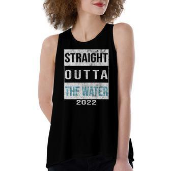 Straight Outta The Water Cool Christian Baptism 2022 Vintage Women's Loose Tank Top | Mazezy
