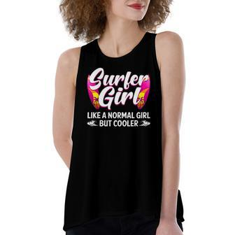 Surfer Girl For Surfing Surf Lovers Women's Loose Tank Top | Mazezy