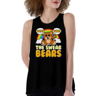Swear Bears Cute Bear Sarcastic Adult Humor Women's Loose Tank Top | Mazezy UK