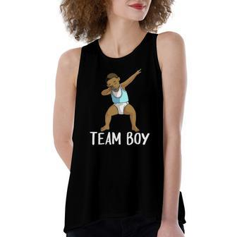 Team Boy Gender Reveal Cool Baby Boy Women's Loose Tank Top | Mazezy