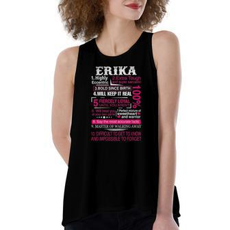 Ten Facts About Name Is Erika First Name Women's Loose Tank Top | Mazezy
