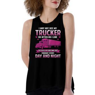 Trucker Wife Trucker Girlfriend Trucking Women's Loose Tank Top | Mazezy
