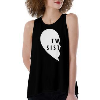 Twin Sisters Heart Half Matching Set 1 Of 2 Women's Loose Tank Top | Mazezy