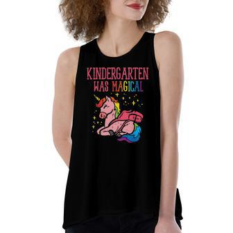 Unicorn Kindergarten Was Magical Last Day Graduation Girls Women's Loose Tank Top | Mazezy