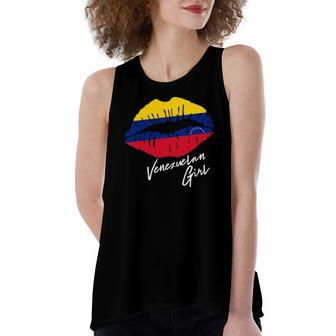 Venezuela Lip Flag Venezuelan Girl Venezolana Pride Women's Loose Tank Top | Mazezy