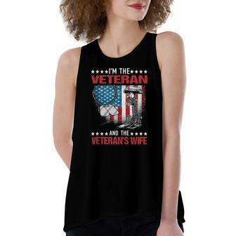 Im The Veteran And The Veterans Wife Female Veterans Women's Loose Tank Top | Mazezy