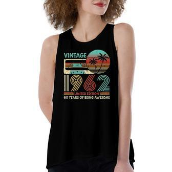 Vintage 1962 Cassette Limited Edition 60Th Birthday Retro Women's Loose Tank Top | Mazezy