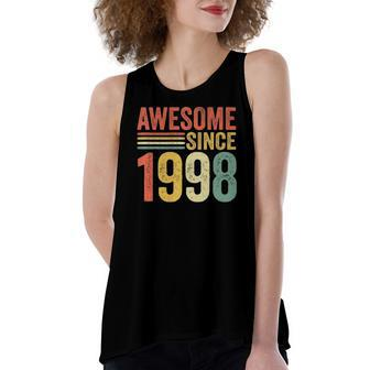 Vintage Awesome Since 1998 24Th Birthday Retro Women's Loose Tank Top | Mazezy