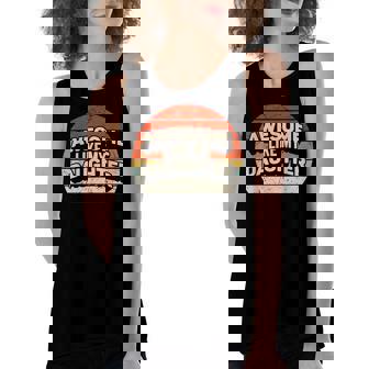 Vintage Awesome Like My Daughter Fathers Day Dad Women's Loose Tank Top | Mazezy