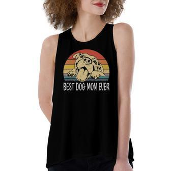 Vintage Best Dog Mom Ever Happy Dog Lovers Women's Loose Tank Top | Mazezy