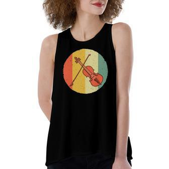 Vintage Violin For Fiddle Orchestra Viola Player Women's Loose Tank Top | Mazezy