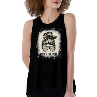 Volleyball Mom Volleyball Lover Mom Messy Bun Women's Loose Tank Top | Mazezy