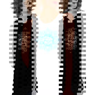 Water Elephant Mandala Spiritual New Age Buddhist Yoga Women's Loose Tank Top | Mazezy