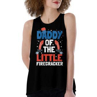 Womens 4Th Of July Firecracker Dad Pyrotechnician Fathers Day Women's Loose Fit Open Back Split Tank Top - Seseable