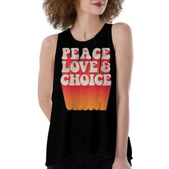 Womens Womens Rights Pro Choice Feminist Fashion Women's Loose Fit Open Back Split Tank Top - Seseable