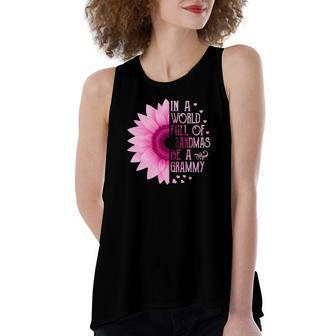 In A World Full Of Grandmas Be A Grammy Sunflower Mothers Women's Loose Tank Top | Mazezy