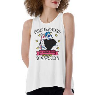Abuelocorn 1 Kid Fathers Day Abuelo Unicorn Granddaughter Women's Loose Tank Top | Mazezy