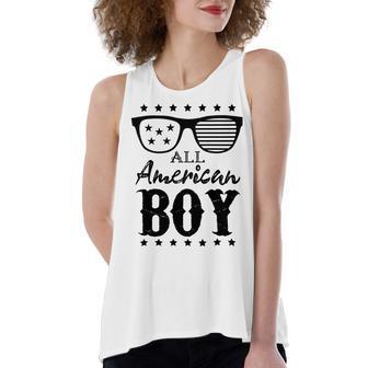 All American Boy 4Th Of July Boys Kids Sunglasses Family Women's Loose Fit Open Back Split Tank Top | Favorety AU