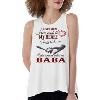 Baba Grandma Gift Until Someone Called Me Baba Women's Loose Fit Open Back Split Tank Top - Seseable