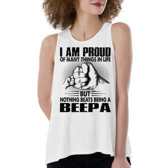 Beepa Grandpa Gift Nothing Beats Being A Beepa Women's Loose Fit Open Back Split Tank Top - Seseable