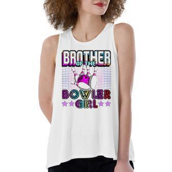 Brother Of The Bowler Girl Matching Bowling Birthday Women's Loose Tank Top | Mazezy