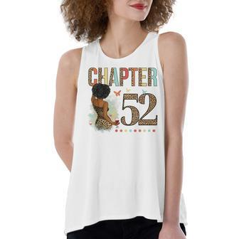 Chapter 52 Years Old 52Nd Birthday Leopard Afro Black Womens Women's Loose Fit Open Back Split Tank Top - Seseable