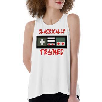 Classically Trained Shirt Funny Gamer Shirt Gamer Shirt Video Game Shirt Gamer Gift Funny Musician Shirt Women's Loose Fit Open Back Split Tank Top | Favorety