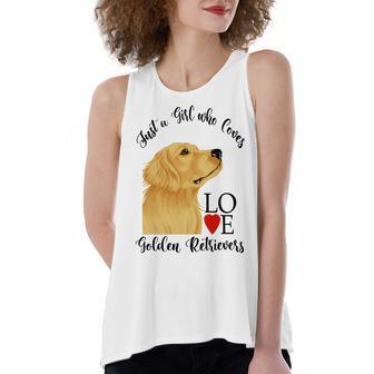 Copy Of Justagirlwholovesgoldenretrievers Women's Loose Fit Open Back Split Tank Top | Favorety