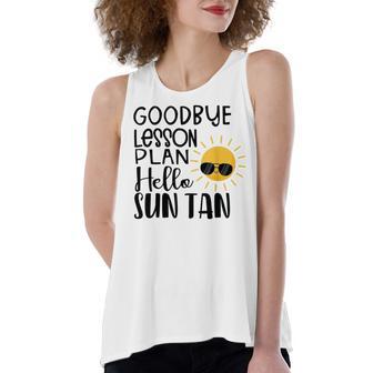 Good Bye School Hello Summer Women's Loose Fit Open Back Split Tank Top | Favorety CA