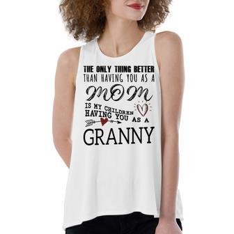 Granny Grandma Gift Granny The Only Thing Better Women's Loose Fit Open Back Split Tank Top - Seseable