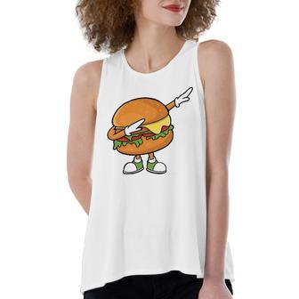 Hamburger Art Cheeseburger Meat Eater Women's Loose Tank Top | Mazezy UK