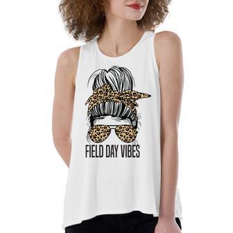 Happy Field Day Field Day Tee Kids Graduation School Fun Day V12 Women's Loose Fit Open Back Split Tank Top | Favorety DE