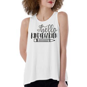 Hello Kindergarten V2 Women's Loose Fit Open Back Split Tank Top | Favorety DE