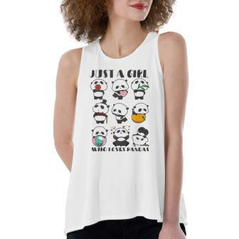 Just A Girl Who Loves Pandas For Lover Panda Women's Loose Tank Top | Mazezy