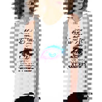 Meri Name Gift Meri I Am Who I Am Women's Loose Fit Open Back Split Tank Top | Seseable UK