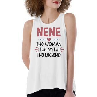 Nene Grandma Gift Nene The Woman The Myth The Legend Women's Loose Fit Open Back Split Tank Top - Seseable