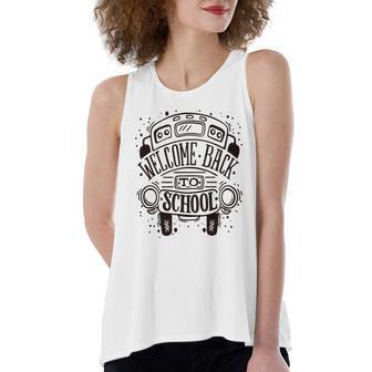 New Welcome Back To School Women's Loose Fit Open Back Split Tank Top | Favorety DE