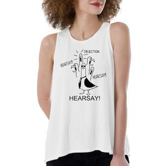 Objection Hearsay Seagull Save The Beach Chicken Women's Loose Tank Top | Mazezy