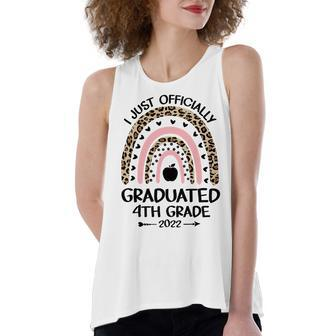 Officially Graduated 4Th Grade Graduation Class Of 2022 Kids T-Shirt Women's Loose Fit Open Back Split Tank Top - Seseable
