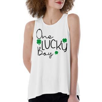 One Lucky Boy Funny St Patrick Day Women's Loose Fit Open Back Split Tank Top | Favorety AU