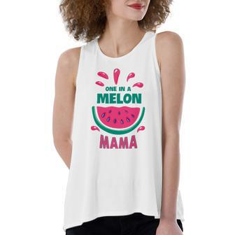 One In A Melon Mama Watermelon Matching Women's Loose Tank Top | Mazezy