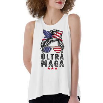Pro Trump Ultra Mega Messy Bun V2 Women's Loose Tank Top | Mazezy