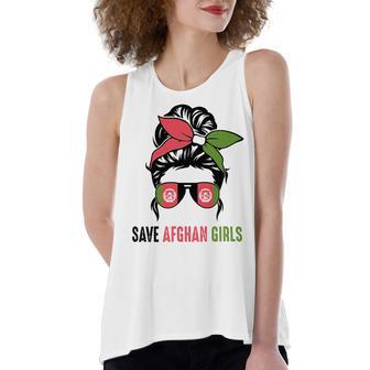 Save Afghan Girls Women's Loose Fit Open Back Split Tank Top | Favorety CA