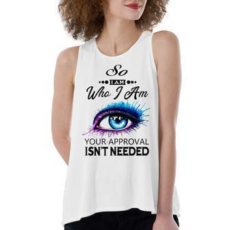 So Name Gift So I Am Who I Am Women's Loose Fit Open Back Split Tank Top - Seseable