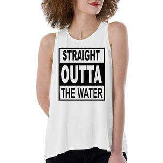 Straight Outta The Water - Christian Baptism Women's Loose Fit Open Back Split Tank Top