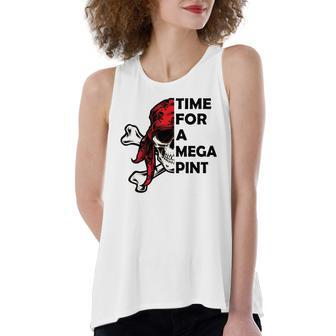 Time For A Mega Pint Sarcastic Saying Women's Loose Tank Top | Mazezy