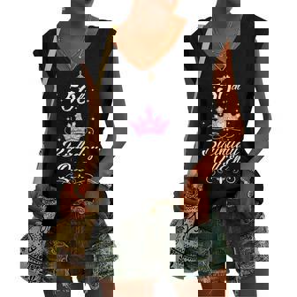 50Th Birthday Queen Fifty Years Old Birthday Women's Vneck Tank Top | Seseable UK