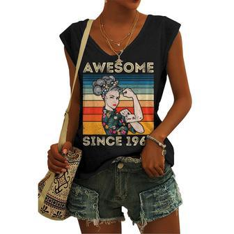 Awesome Since 1962 60Th Birthday 60 Years Old Vintage Women's Vneck Tank Top - Seseable