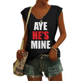 Aye Hes Mine Matching Couple S Cool Outfits Women's V-neck Tank Top | Mazezy