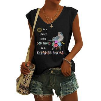 Be A Blue Quaker Parrot Bird Mom Mother Women's V-neck Tank Top | Mazezy